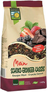 Chocolat croquant - fraise - groseille BIO 425 g - BOHLSENER MUEHLE